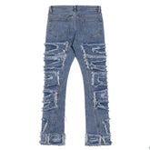 Hearujoy Wool Men's Jeans Personality Design High Street Style Casual Solid Color Fashionable Vintage Trousers 9A2352